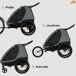 ArmorDuty TR-02 Lastenkuljetusperäkärry, 1 lapselle