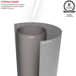 BERG Favorit Trampoliini 200 cm + Turvaverkko, harmaa