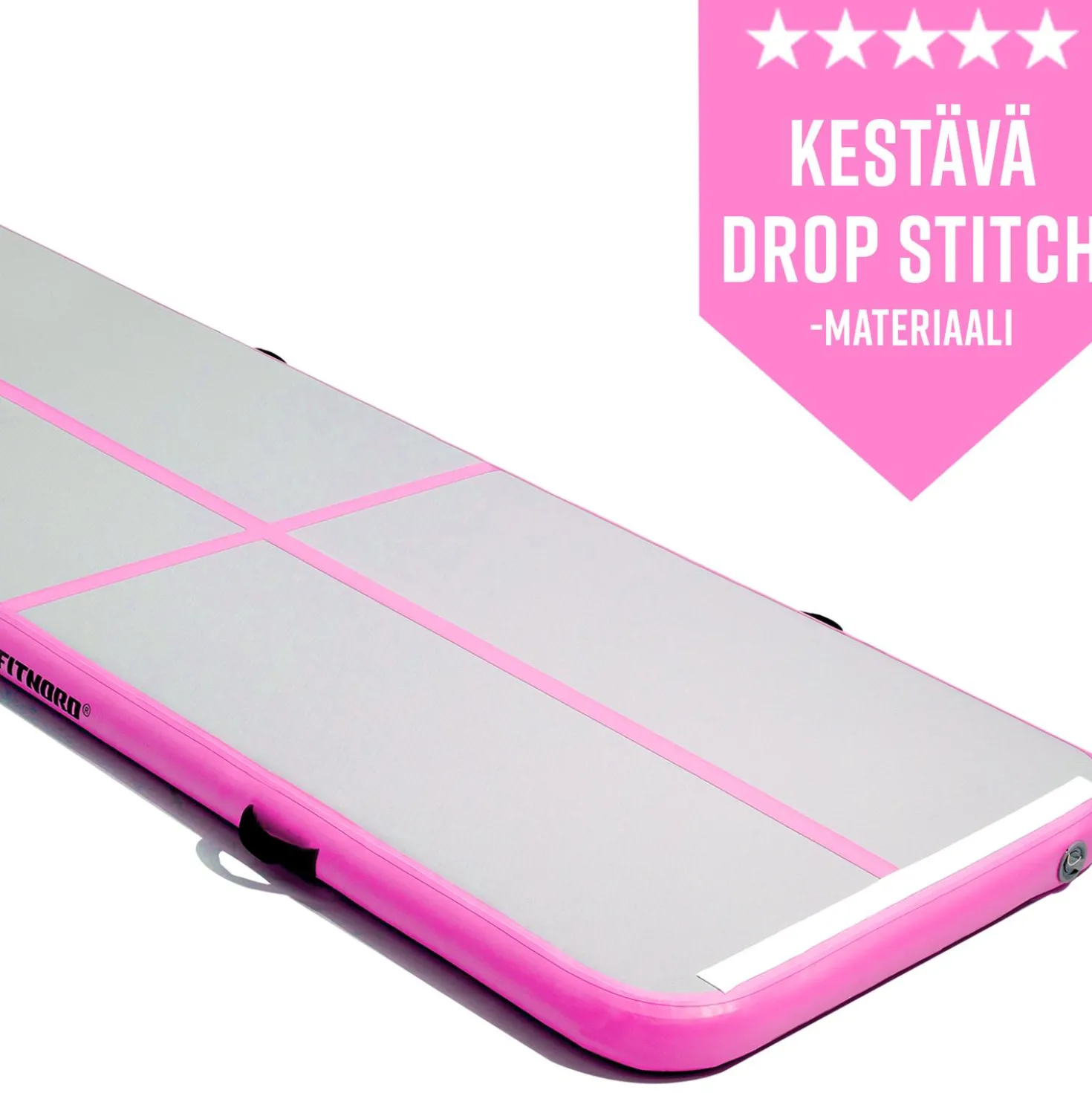 FitNord Airtrack Ilmavolttirata 3 x 1 metriä, pinkki