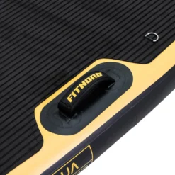 FitNord Aqua Leaf 340 SUP-lautasetti, Nordkapp (musta-keltainen), hiilikuitumelalla, G2