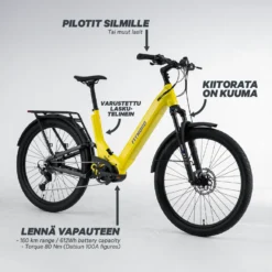 FitNord Ava 700FS Sähköpyörä, keltainen