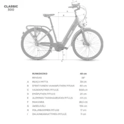 FitNord Classic 500 G2 Sähköpyörä, valkoinen