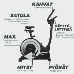 FitNord Cyclo 500E Kuntopyörä (VUODEN LISÄTAKUU KAUPAN PÄÄLLE)