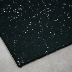 FitNord Kumilaatta 1m x 1m x 20mm, musta valkoisilla pilkuilla