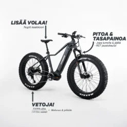 FitNord Rumble 1000 Sähköfatbike G2, musta