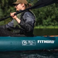 FitNord Seal One ilmatäytteinen kajakki, tummanvihreä (1-istuttava) G2