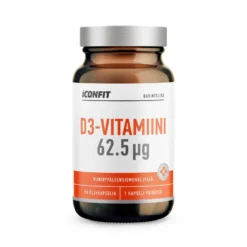 ICONFIT D3-Vitamiini 62,5 μg, Viinirypäleensiemenöliyllä, N90
