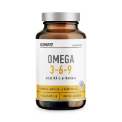 ICONFIT Omega 3-6-9, Sisältää E-vitamiinia, 990mg, N90 — Omega 3-6-9