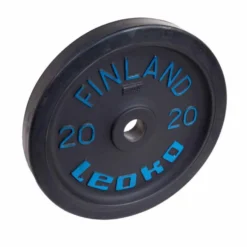 LEOKO Painonnostolevy 20 kg, musta harjoituspaino kumireunuksella