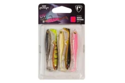 Slick Shad 9cm / 3.5" UV mixed colour pack x 5pcs