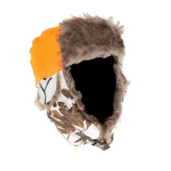 SnowFox Thermo Plus Kääntöhattu White Camo/Oranssi