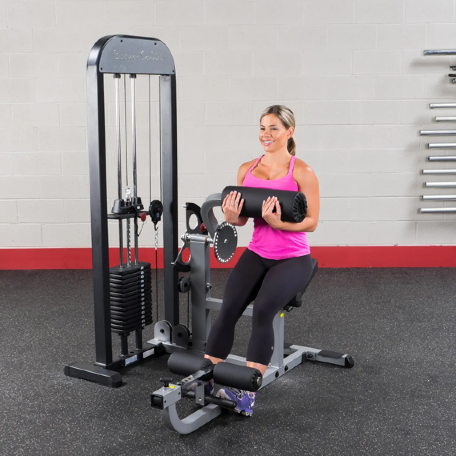Vatsa- ja selkälaite painopakalla Body-Solid Pro Select